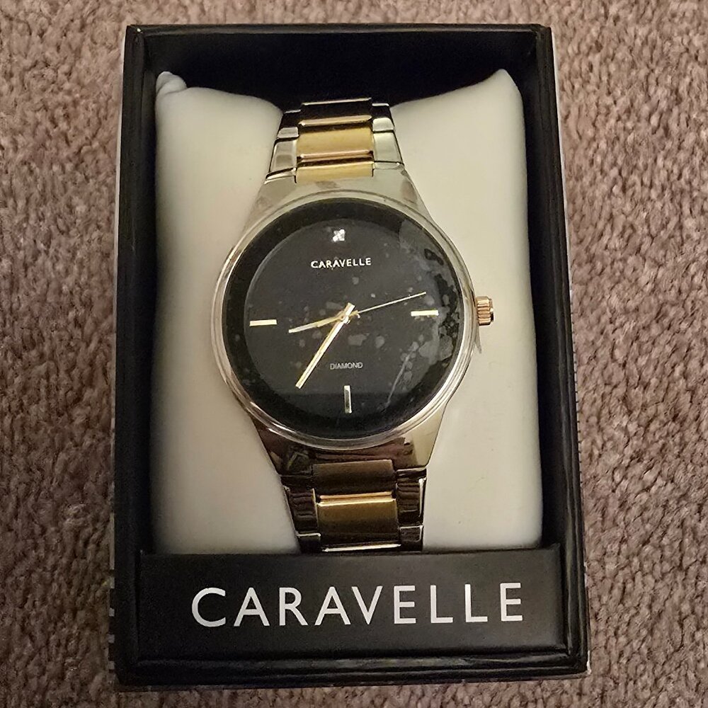 NWT Men's Caravelle Watch With Gift Box